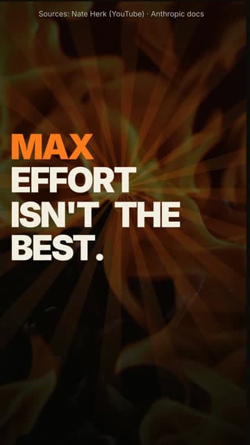Max effort isn't the best effort