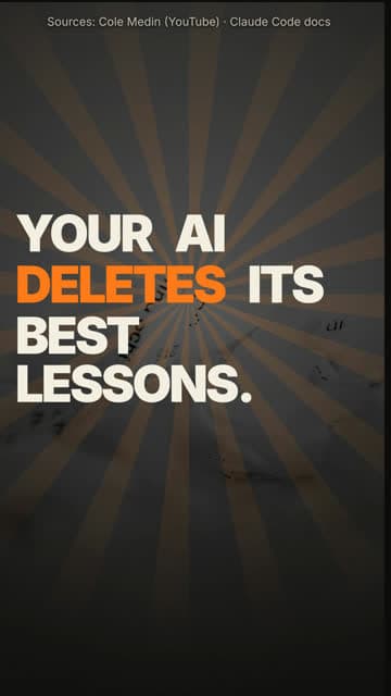 Your AI deletes its best lessons